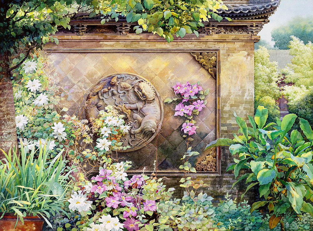 Китайский художник Huang Youwei (黄有维). Акварельные пейзажи. 